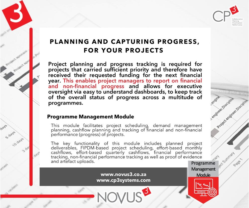 Diving deeper into the CP3 Modules – Programme Management Module