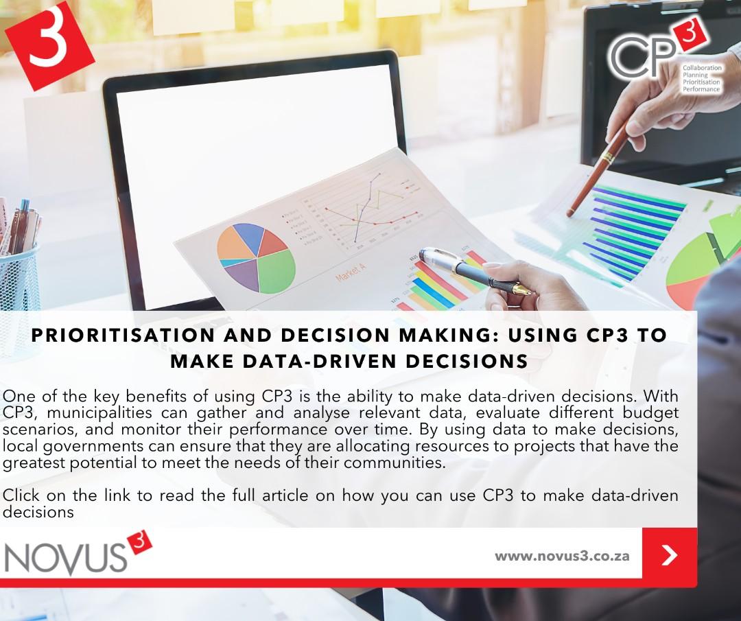 Prioritisation and Decision Making: Using CP3 to Make Data-Driven Decisions