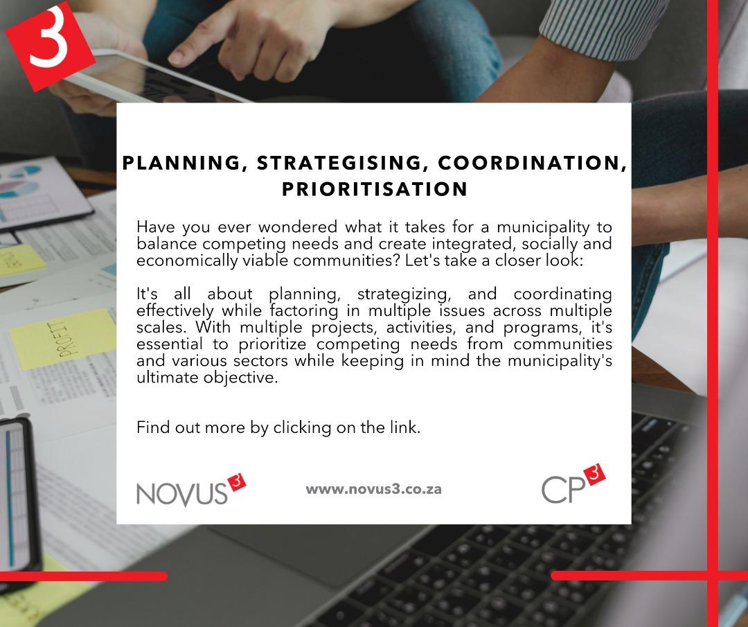 Planning, strategising, coordination, prioritisation