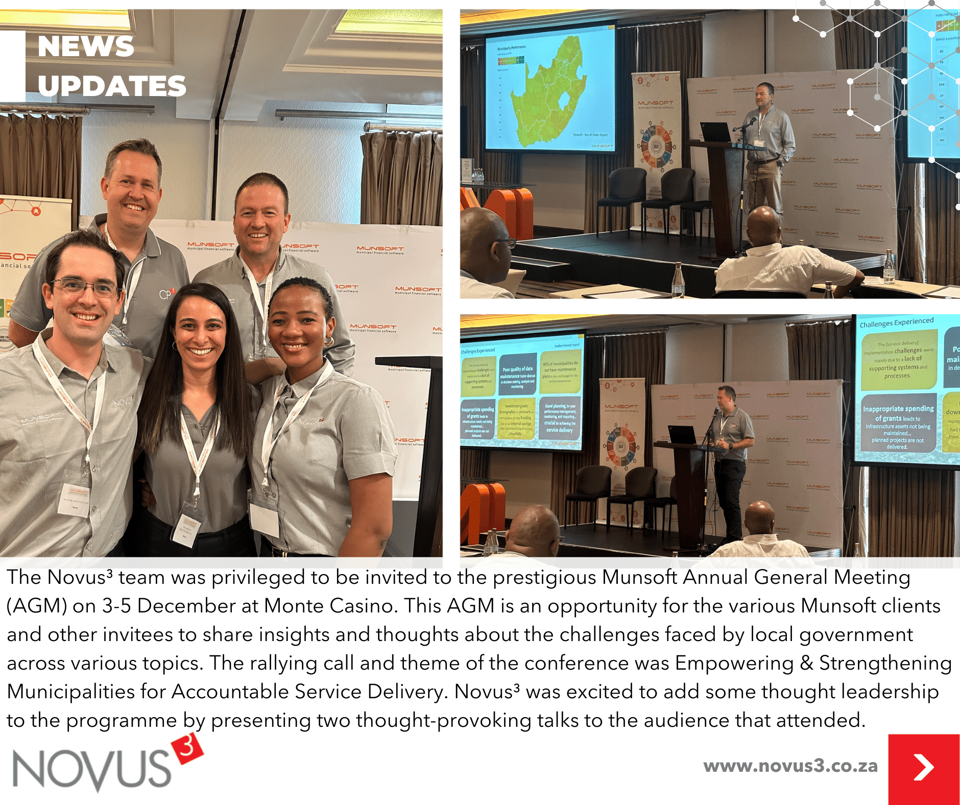 Novus³ presented at the prestigious Munsoft Annual General Meeting!