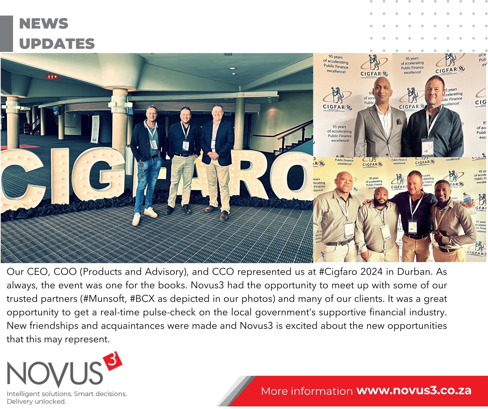 Novus3 at #CIGFARO 2024!